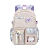 Nylon School Bag Backpack for Girls with Bowknot