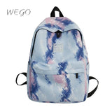 Autumn Backpacks Graffiti School Bags Campus Backpack Canvas Tie-Dye