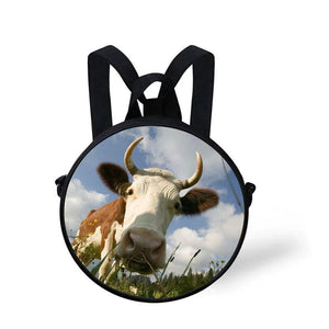 Children 3D Cow School Bag Kids School Bag Kindergarten Backpack