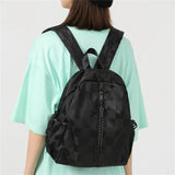 Solid High Nylon Ladies Backpack Anti Theft Backpack