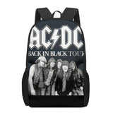 AC DC Band 3D Print School Backpack for Boys Girls Teenager Kids Book Bag 16Inch