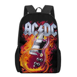 AC DC Band 3D Print School Backpack for Boys Girls Teenager Kids Book Bag 16Inch