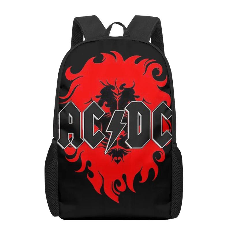 AC DC Band 3D Print School Backpack for Boys Girls Teenager Kids Book Bag 16Inch