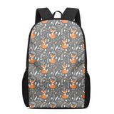 Funny Fox Floral Backpack Chidlren's Schoolbag for Kids