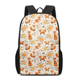Funny Fox Floral Backpack Chidlren's Schoolbag for Kids
