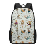 Funny Fox Floral Backpack Chidlren's Schoolbag for Kids