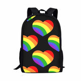 Kids Waterproof School Bag Rainbow Heart Travel Backpack Laptop Bag