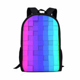 Kids Waterproof School Bag Rainbow Heart Travel Backpack Laptop Bag