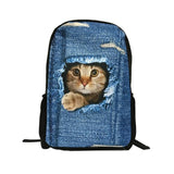 3D Dogs Printing Kids Backpack for Boys Girls, Casual Travel Rucksack