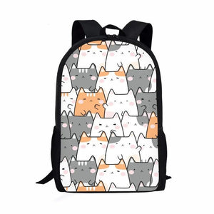 Kitten Cats Puppy Dogs School Bags Daily Travel Climbing Backpack