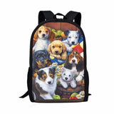 Kitten Cats Puppy Dogs School Bags Daily Travel Climbing Backpack