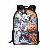 Kitten Cats Puppy Dogs School Bags Daily Travel Climbing Backpack
