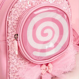 LED Light 3D Candy Jelly Leather Backpack Kids Bag