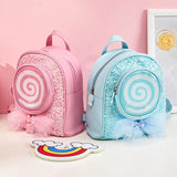 LED Light 3D Candy Jelly Leather Backpack Kids Bag