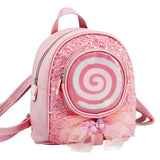 LED Light 3D Candy Jelly Leather Backpack Kids Bag