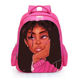African Girl 16 Inch Backpack 3D Print School Bookbag Travel Laptop Daypack