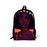 African Girl Printing Backpack for Kid Shoulders Bag
