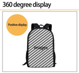 3D Crazy Horse Printing School Bags for Teens