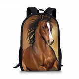3D Crazy Horse Printing School Bags for Teens