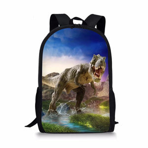 Dinosaur Print Backpack Casual Outdoor Travel Children's Knapsack