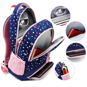 Daisy Print Girl School Bag Big Capacity Backpack
