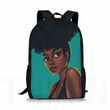 African Girl Style Print Large Schoolbag Pencil & Lunch Bag