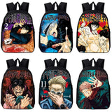 Japan Jujutsu Kaisen Backpack Men Anime Zipper Rucksacks Laptop Travelbags
