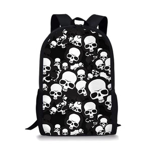 Skeleton Print Backpack & Lunch Bag Set for Kids