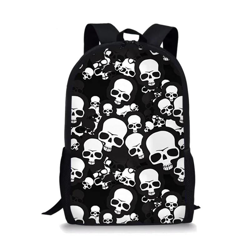 Skeleton Print Backpack & Lunch Bag Set for Kids