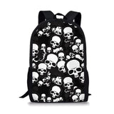 Skeleton Print Backpack & Lunch Bag Set for Kids