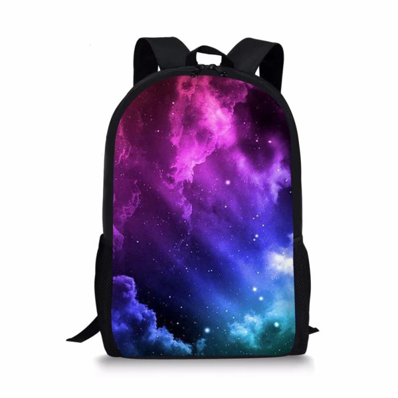 Pink Galaxy Love Pattern Schoolbags for Teenager Girls Women College Backpack