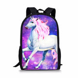 Horse Pattern School Backpack Kids Rucksack