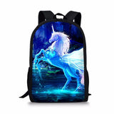 Horse Pattern School Backpack Kids Rucksack