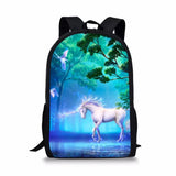 Horse Pattern School Backpack Kids Rucksack