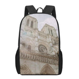 Notre Dame de Paris 3D Print School Backpack for Boys Girls Teenager