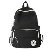 Zipper Matching Backpack Teenage Girl College Student Schoolbag Minority Bag