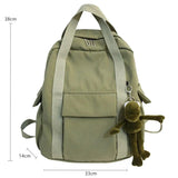 Women Waterproof Nylon School Backpack College Student Bookbag Laptop Bag