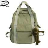 Women Waterproof Nylon School Backpack College Student Bookbag Laptop Bag