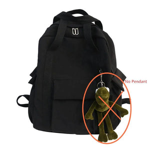 Women Waterproof Nylon School Backpack College Student Bookbag Laptop Bag