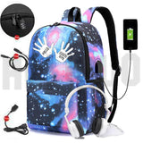 Umbrella Academy Backpack Women USB Charging Anti-theft Anime School Bags