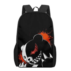 Monokuma 3D Print School Bag for Boys Girls