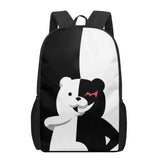 Monokuma 3D Print School Bag for Boys Girls