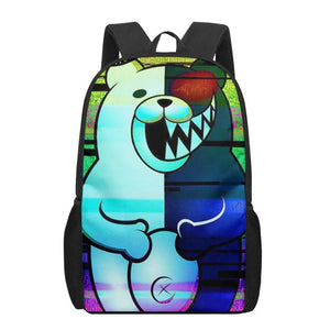 Monokuma 3D Print School Bag for Boys Girls