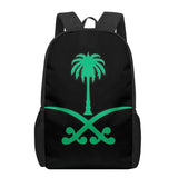 Saudi Arabia Flag 3D Print School Backpack for Boys Girls Teen
