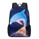 Dolphin Animal 3D Pattern School Bag for Children Girls Boys