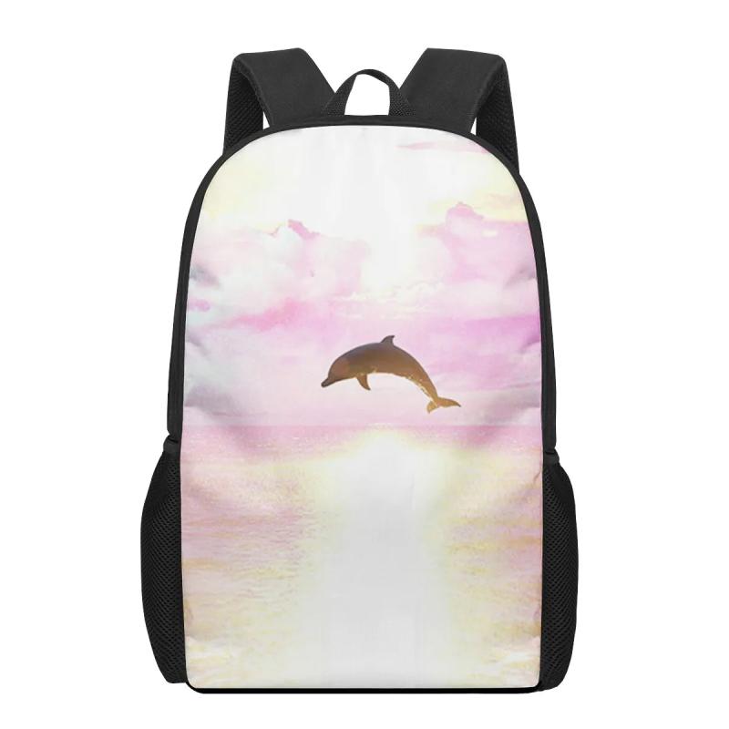 Dolphin Animal 3D Pattern School Bag for Children Girls Boys