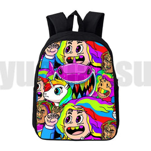 6ix9ine 3D Backpack Kids Bookbag School Bags Boys Girls Travel Bags