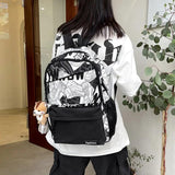 Graffiti Print Backpack School Bag for Teenage Girls Boys