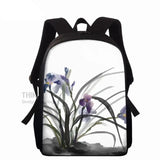 Bamboo Printing School Bag for College Girls Boys 15inch Book Backpack