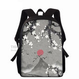 Bamboo Printing School Bag for College Girls Boys 15inch Book Backpack